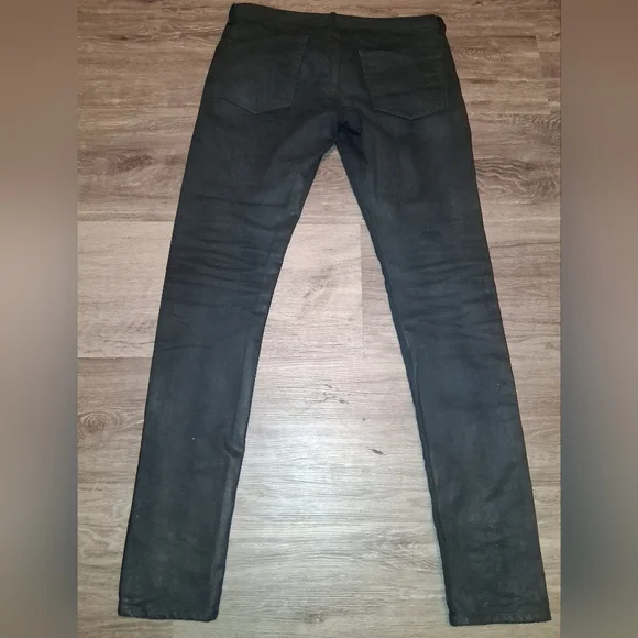 NWOT RAW WAXED & COATED BLACK JOHN ELLIOTT CAST 2 32W JEANS RARE COATING NWOT